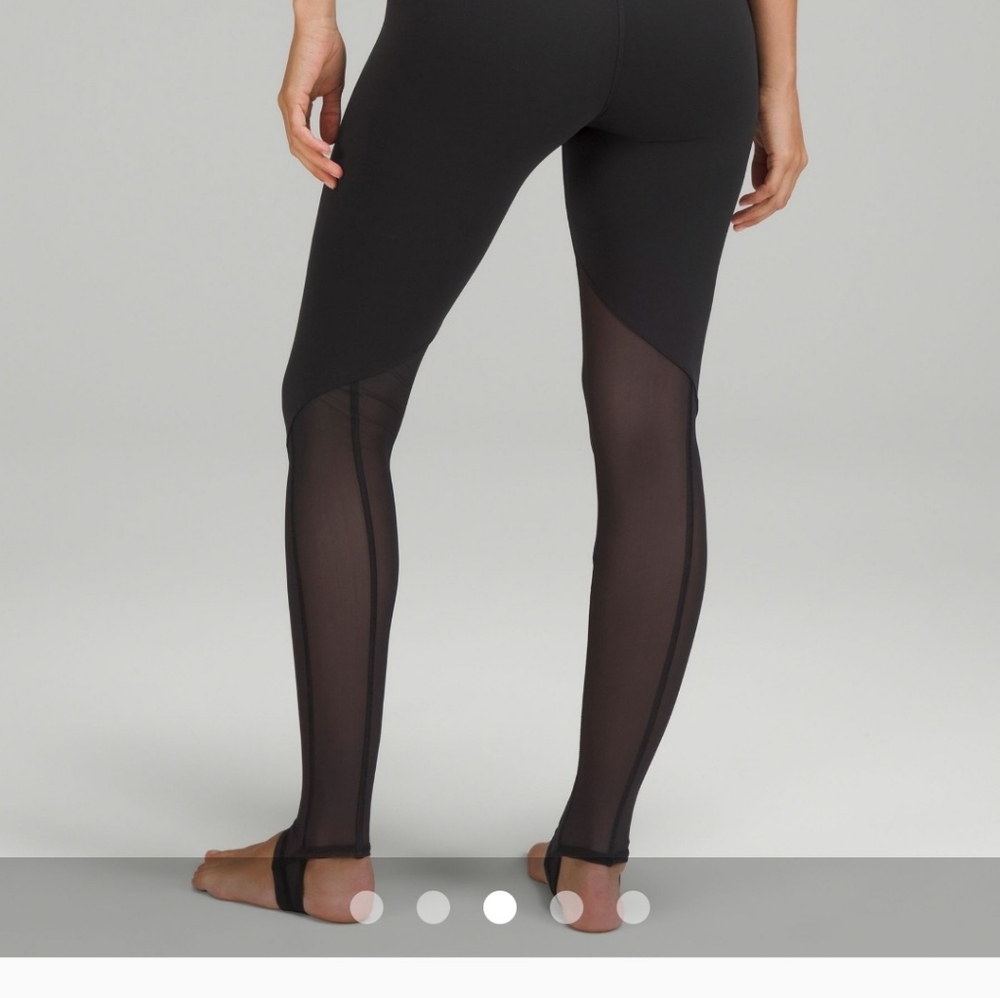 Brand New Black Size 6 Lululemon Nulu Mesh Stirrup Leggings With Tags